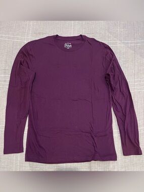 Fresh Clean Tees- Men's Long-Sleeve Crewneck Shirt - Plum